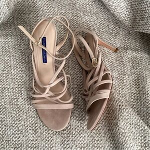 Stuart Weitzman Suede Ankle Strap Heels, Size 7